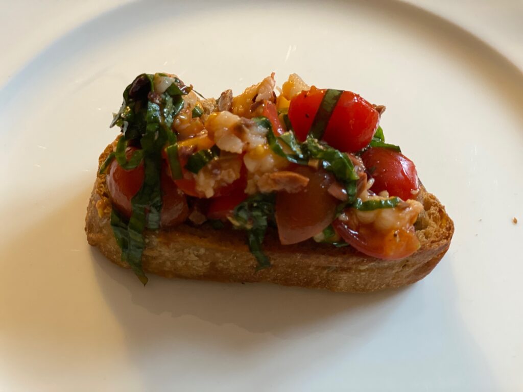 crostini mit flusskrebsen